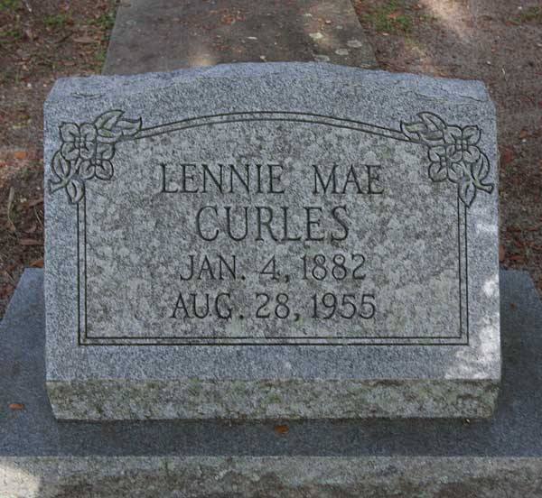 Lennie Mae Curles Gravestone Photo
