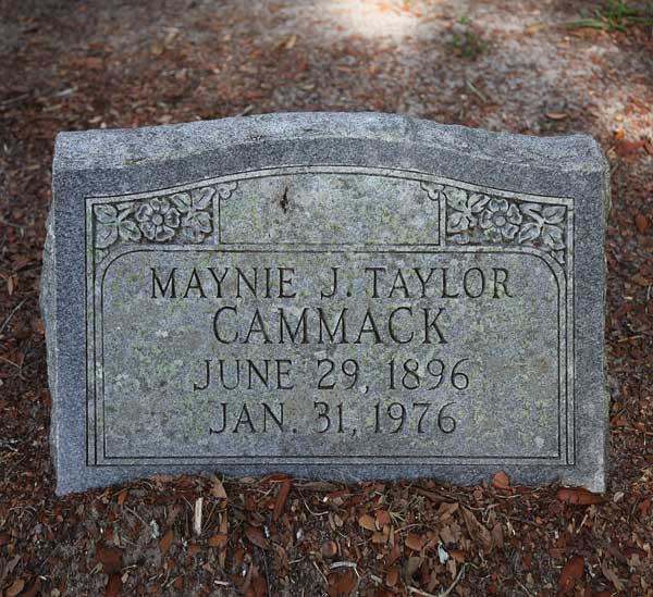 Maynie J. Taylor Cammack Gravestone Photo