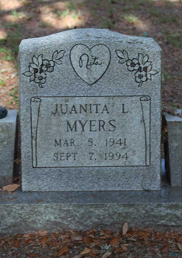 Juanita L. Myers Gravestone Photo
