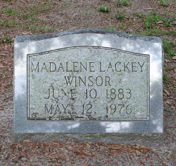 Madalene Lackey Winsor Gravestone Photo