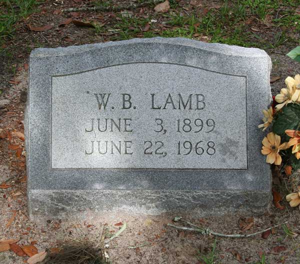 W.B. Lamb Gravestone Photo