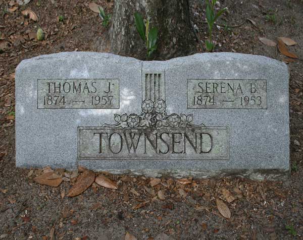 Thomas J. & Serena B. Townsend Gravestone Photo