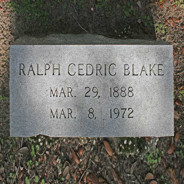 Ralph Cedric Blake Gravestone Photo