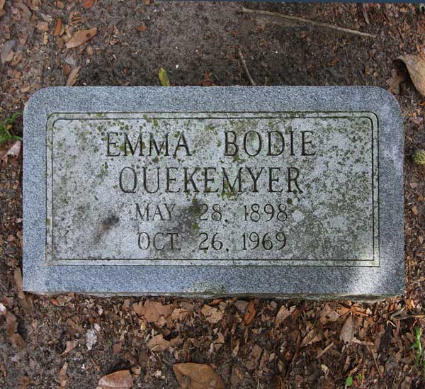 Emma Bodie Quekemyer Gravestone Photo