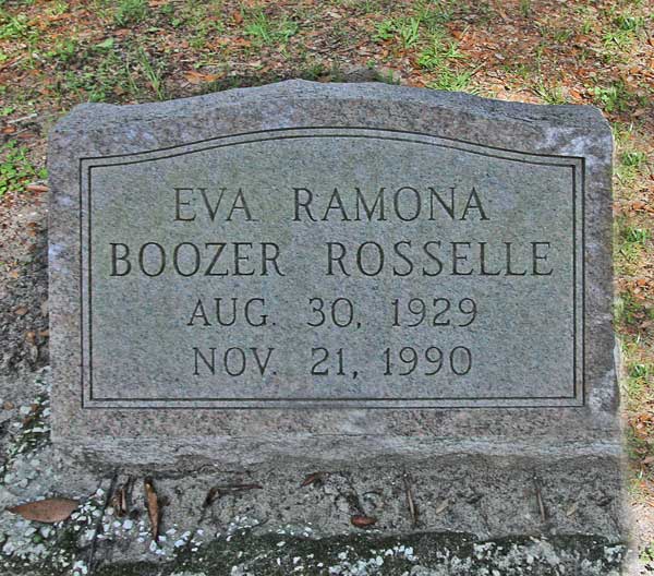 Eva Ramona Boozer Rosselle Gravestone Photo