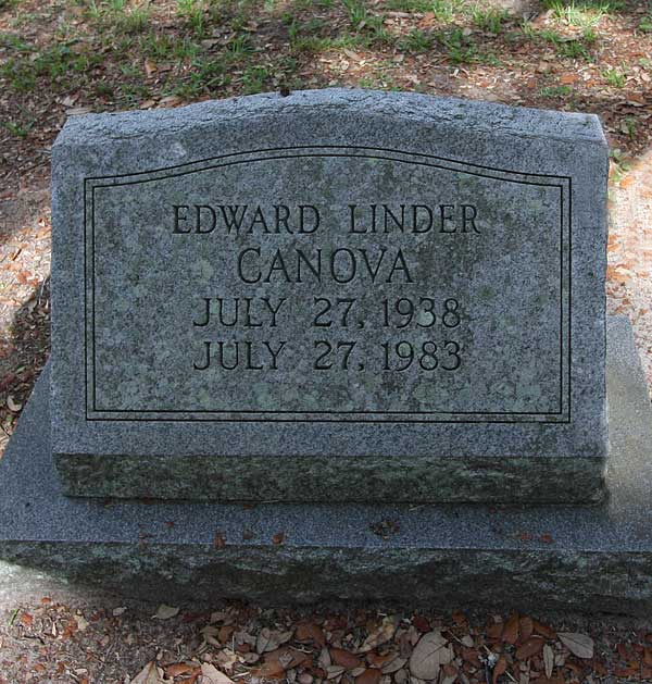 Edward Linder Canova Gravestone Photo
