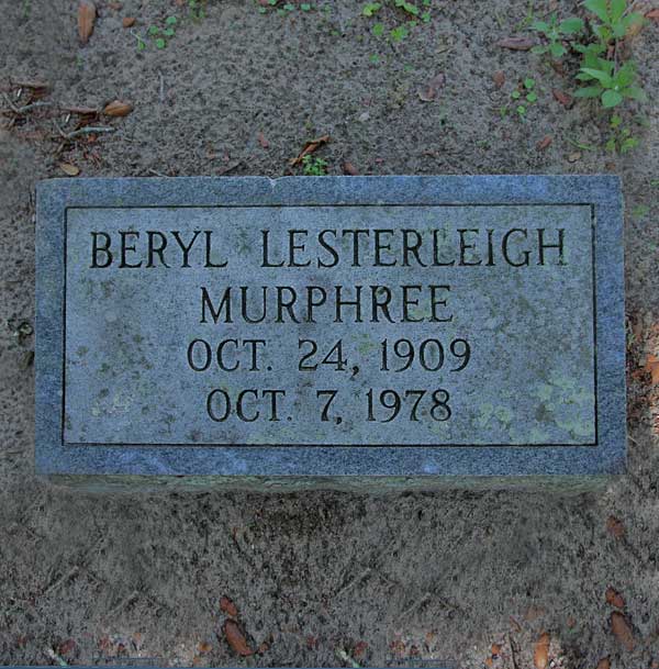 Beryl Lesterleigh Murphree Gravestone Photo