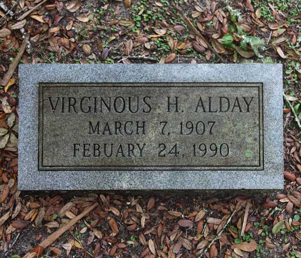 Virginous H. Alday Gravestone Photo