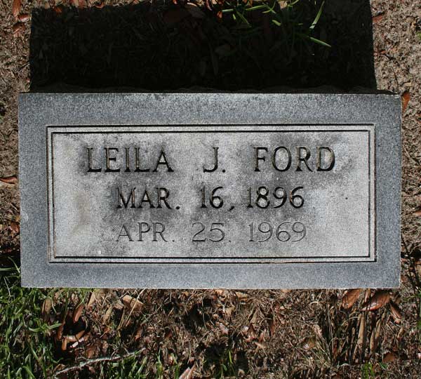 Leila J. Ford Gravestone Photo