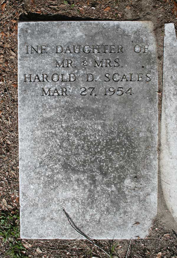 Infant Daughter Scales Gravestone Photo