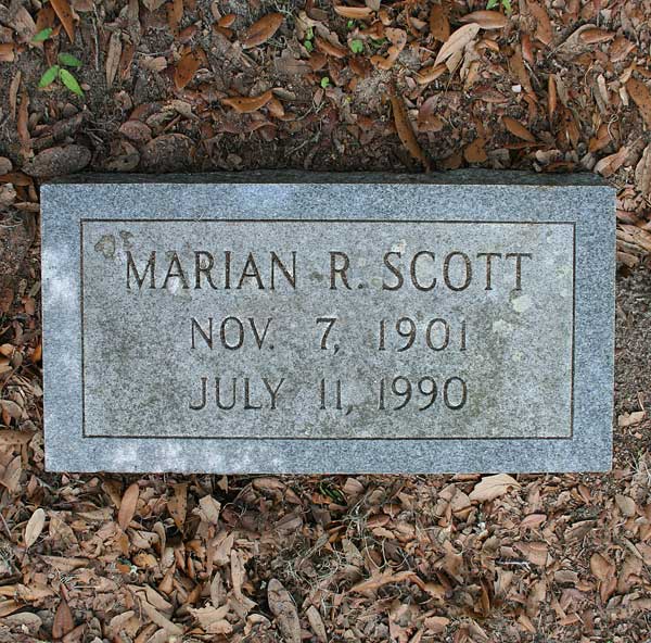 Marian R. Scott Gravestone Photo