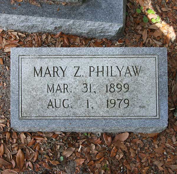 Mary Z. Philyaw Gravestone Photo