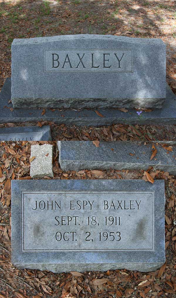 John Espy Baxley Gravestone Photo