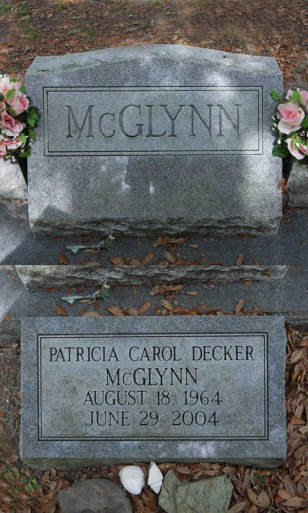 Patricia Carol Decker McGlynn Gravestone Photo