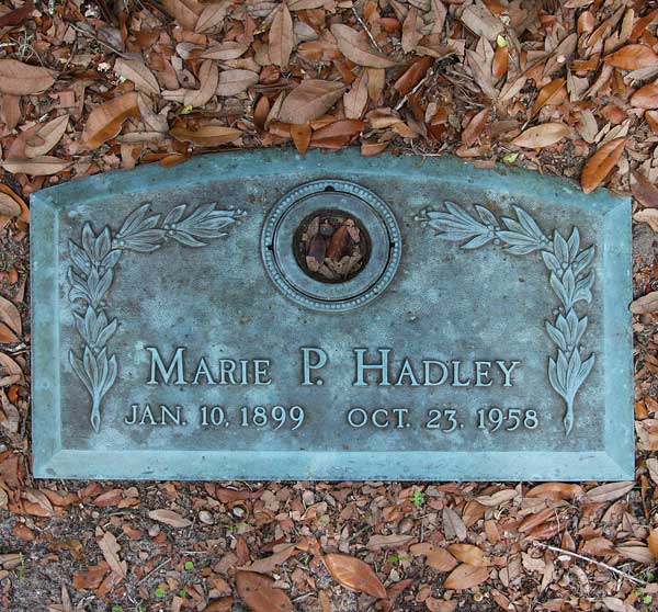 Marie P. Hadley Gravestone Photo
