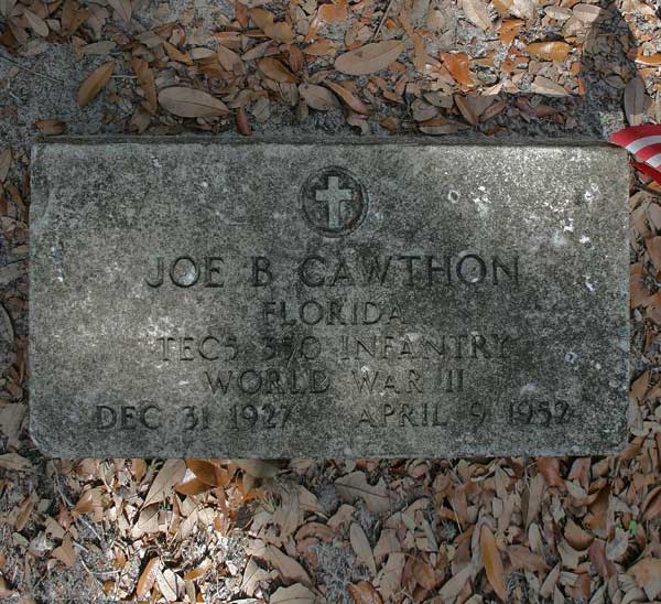 Joe B. Cawthorn Gravestone Photo