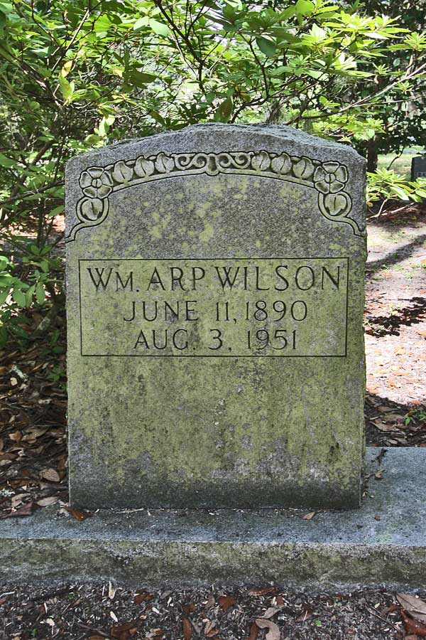 Wm. Arp Wilson Gravestone Photo