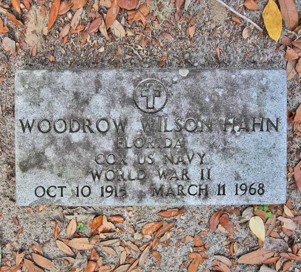 Woodrow Wilson Hahn Gravestone Photo