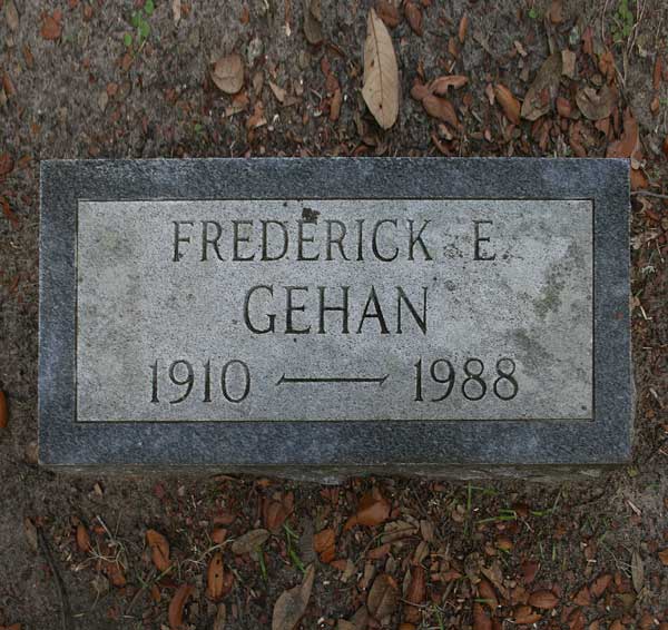 Frederick E. Gehan Gravestone Photo