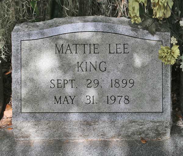 Mattie Lee King Gravestone Photo
