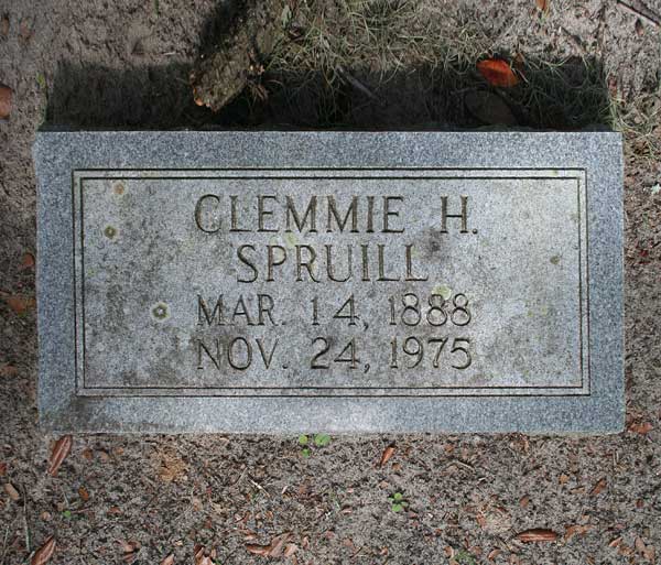 Clemmie H. Spruill Gravestone Photo