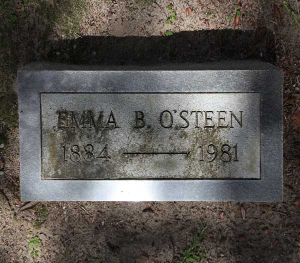 Emma B. O'Steen Gravestone Photo