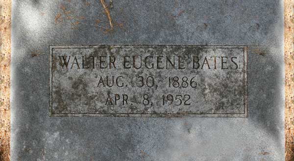 Walter Eugene Bates Gravestone Photo