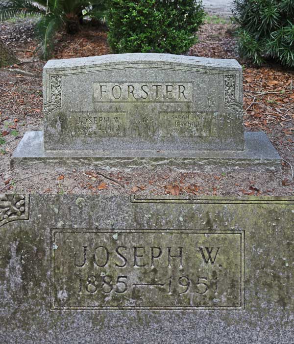 Joseph W. Forster Gravestone Photo