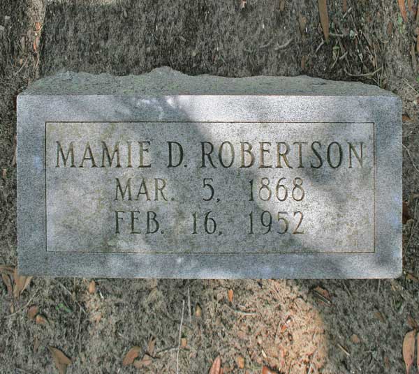 Mamie D. Robertson Gravestone Photo