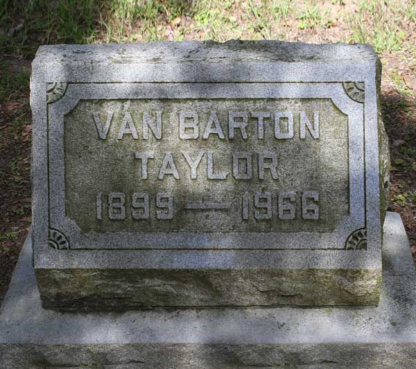 Van Barton Taylor Gravestone Photo