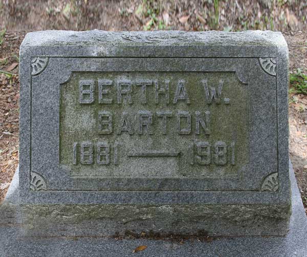 Bertha W. Barton Gravestone Photo