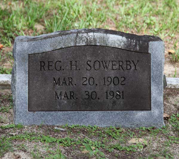 Reg. H. Sowerby Gravestone Photo