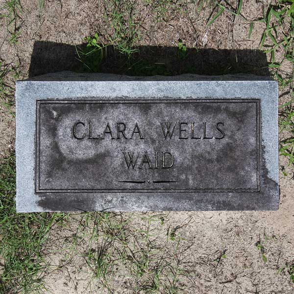 Clara Wells Waid Gravestone Photo