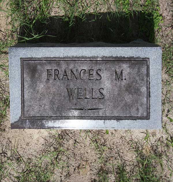 Frances M. Wells Gravestone Photo