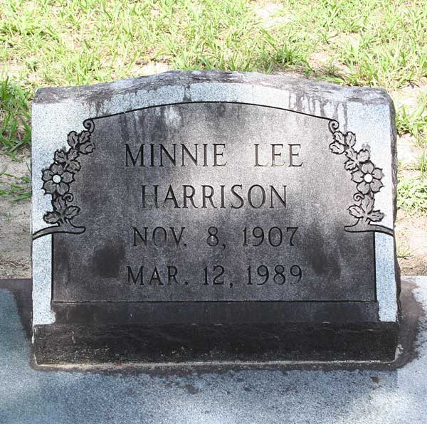 Minnie Lee Harrison Gravestone Photo