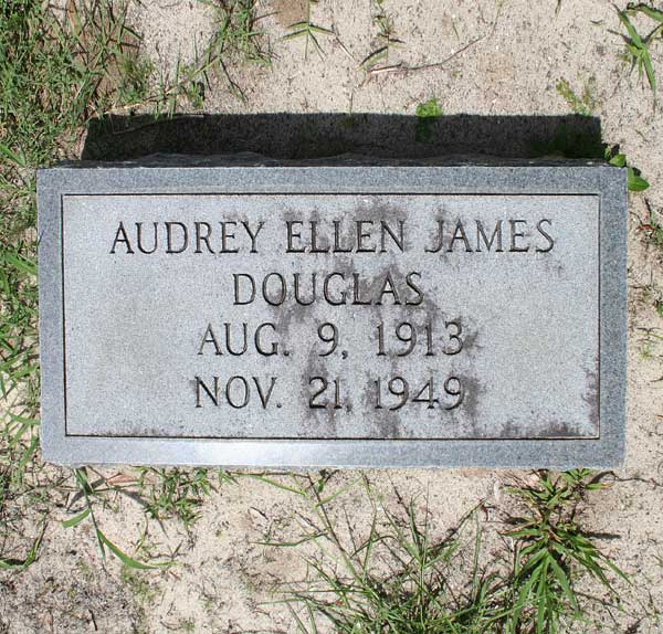 Audrey Ellen James Douglas Gravestone Photo