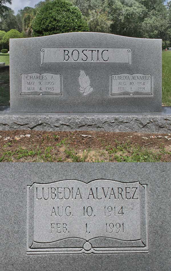 Lubedia Alvarez Bostic Gravestone Photo