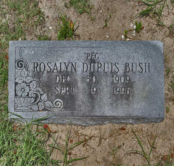 Rosalyn Dupuis Bush Gravestone Photo