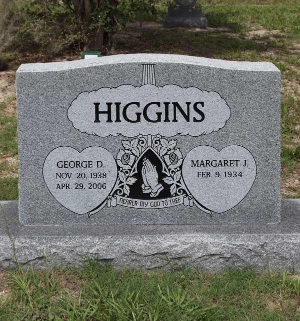 George D. & Margaret J. Higgins Gravestone Photo
