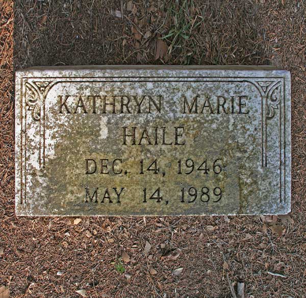Kathryn Marie Haile Gravestone Photo