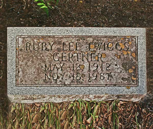 Ruby Lee Twiggs Gertner Gravestone Photo