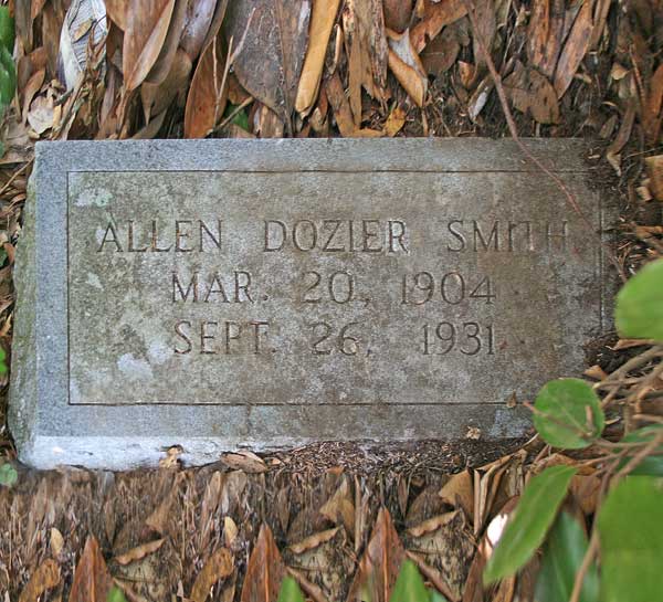 Allen Dozier Smith Gravestone Photo