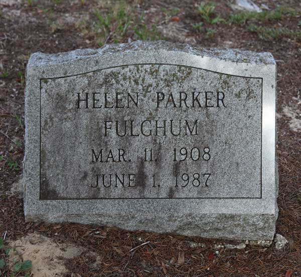 Helen Parker Fulghum Gravestone Photo