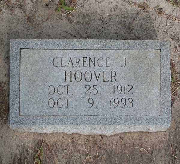 Clarence J. Hoover Gravestone Photo