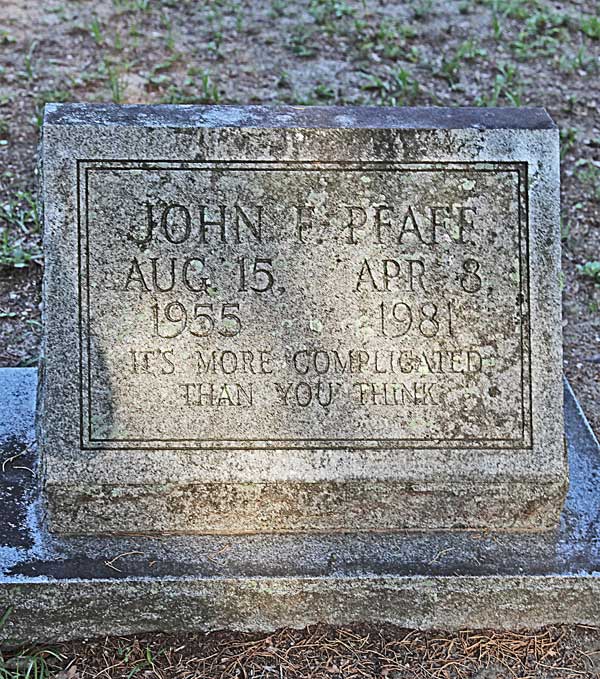 John F. Pfafe Gravestone Photo