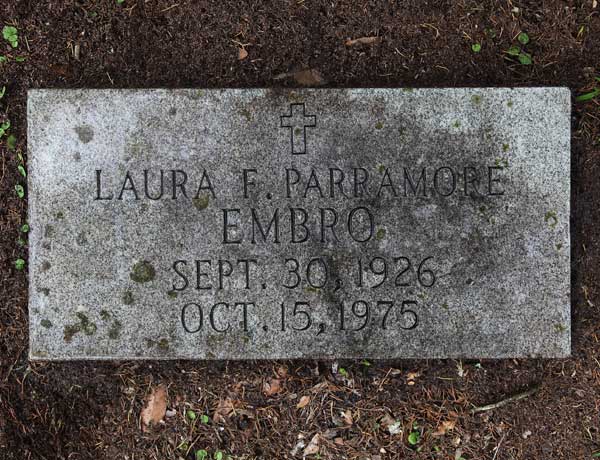 Laura F. Parramore Embro Gravestone Photo