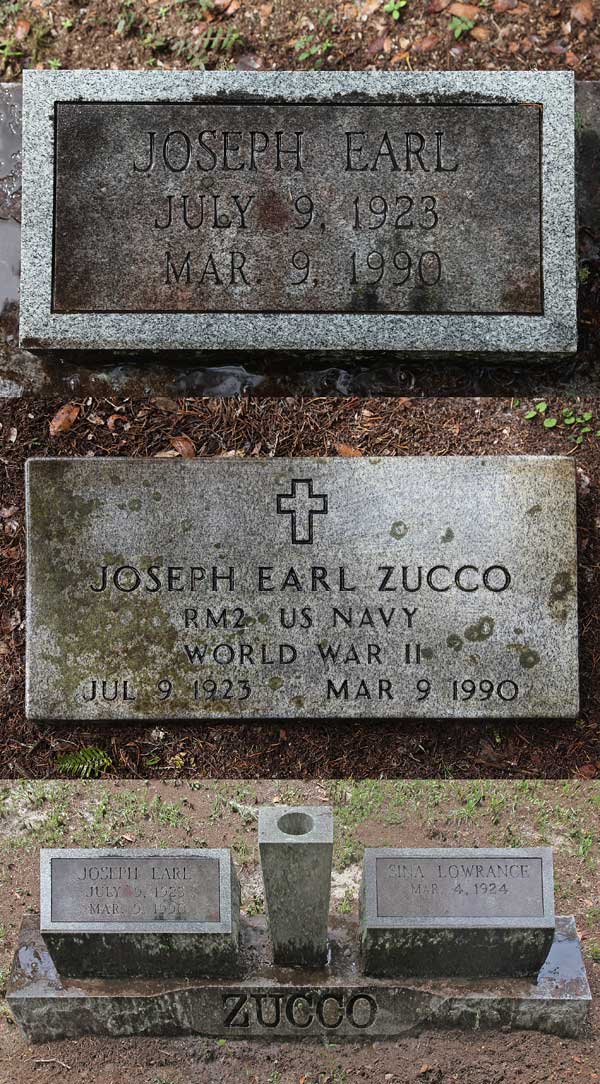 Joseph Earl Zucco Gravestone Photo