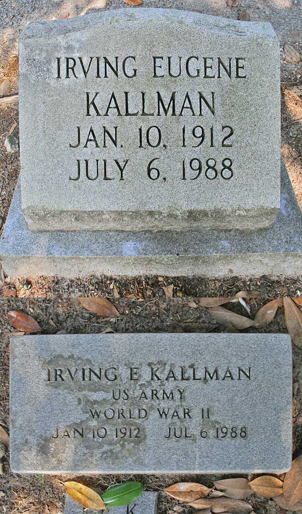 Irving Eugene Kallman Gravestone Photo