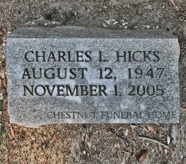 Charles L. Hicks Gravestone Photo