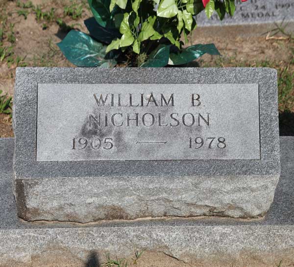 William B. Nicholson Gravestone Photo
